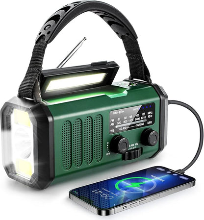 10000mAh Hand Crank Emergency Radio, NOAA Weather Radio by Leaton