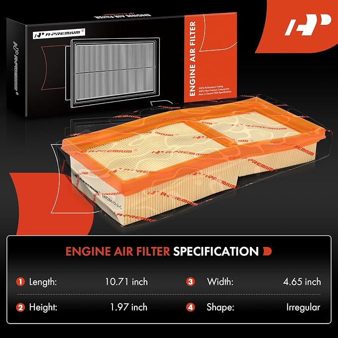 A-Premium 4-PC Engine Air Filter Compatible - Image 2