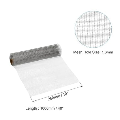 PATIKIL 40" L x 10" W Woven Wire Mesh, 14 Mesh 316L Stainless Steel Air Vent - Image 2
