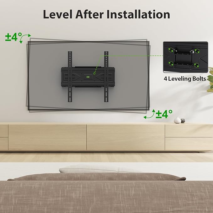 USX MOUNT Full Motion TV Wall Mount for Most 32-70 inch TVs up to 99 lbs, Wall Mount Bracket with Dual Articulating Arms, Swivel, Tilt, Max VESA 400x400mm, TV Mount Fits 12”/16” Wood Studs