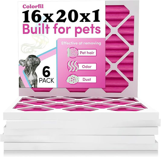 Colorfil 16x20x1 Air Filter | Made in the USA | Color Changing | Remove Cat and by ColorfilAirFilters