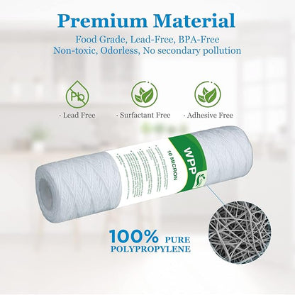 10 Micron String Wound Whole House Water Filter 10" x 2.5", 10-inch Universal - Image 4