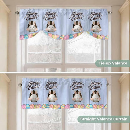 Blue Easter Tie Up Valance Curtains - Image 5