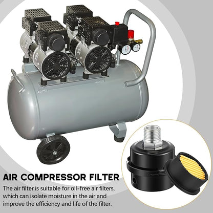 4 Pack Air Compressor Silencer, 1/2'' Air Compressor Intake Filter Silencer and - Image 5