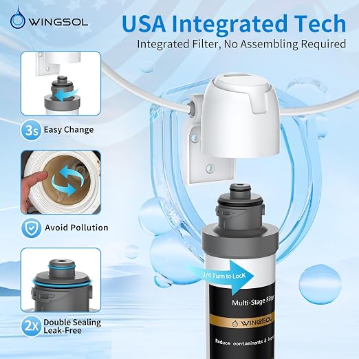 Water Filter for Sink Faucet，with Anti-Clogged Tech, NSF/ANSI 42 & 53 Certified - Image 4