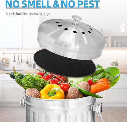 6 Pack Compost Filters for Countertop Bin, 6.7 Inch Charcoal Filters for - Image 4