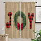Red Green Christmas Window Curtains 72 Inch Long 2 Panel Set, Rod Pocket Long by Unknown