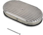 15" Air Cleaner Kit Polished Aluminum Oval Full Finned Retro Compatible by TBAPFS