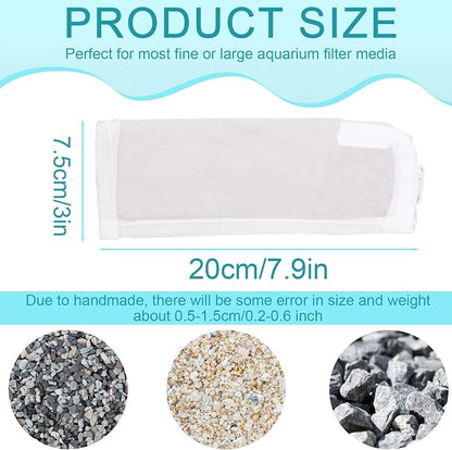 BOXOB 10pcs Aquarium Filter Media Bags, 100 Micron Extra Fine Media Filter - Image 2