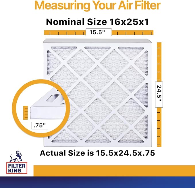 Filter King 16x25x1 Air Filter | 4-PACK | MERV 13 HVAC Pleated A/C Furnace - Image 2