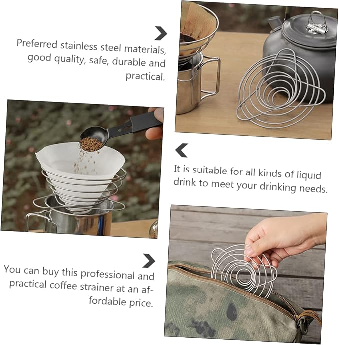 POPETPOP 1Pc Stainless Filter Reusable Drip - Image 3