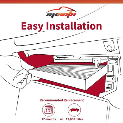 EPAuto CP285 Premium Cabin Air Filter includes Activated Carbon, 3 Packs - Image 4