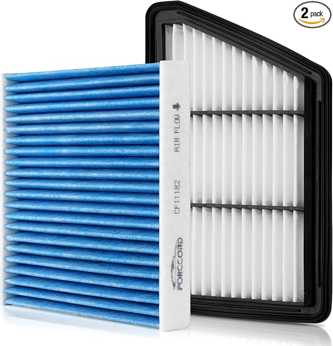 Cabin & Engine Air Filter Fit for Honda CRV CR-V CR V 2018-2019 2.4L Activated by Forccord