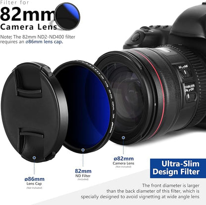 NEEWER 82mm Variable ND Filter ND2-ND400, Neutral Density Filter, Water and - Image 9
