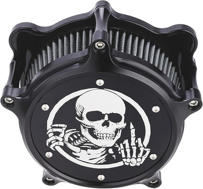 Motorcycle Air Filter Skull Style Air Cleaner - Image 3