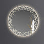 Bathroom Mirror with LED Lights, Wall Mirror with Touch Sensor, Round Mirror by YUGXTH