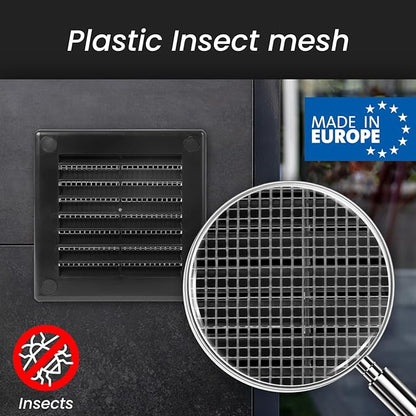 Repa Market 12 x 12 Inch Black Square Air Vent Cover - Image 3