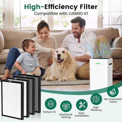 4 Pack K1 Air Purifier Replacement Filter Fit - Image 6