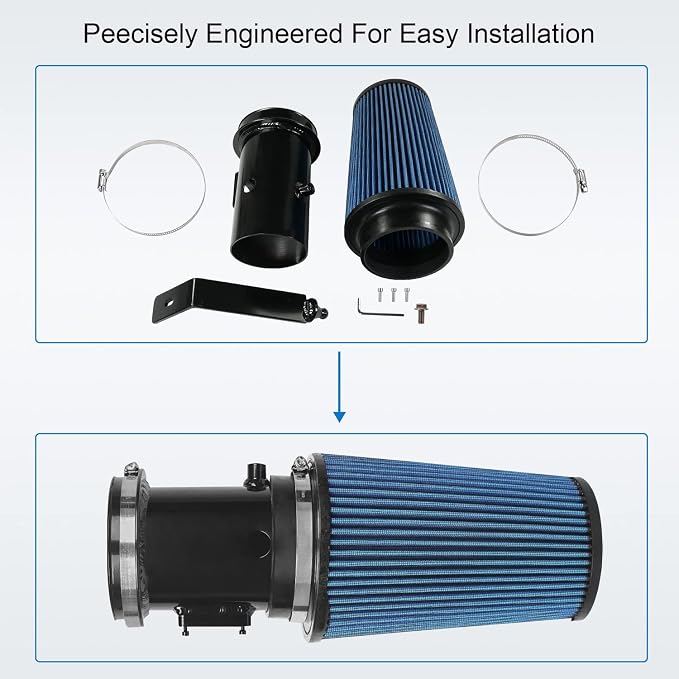 Cold Air Intake Kit 6.4 Diesel Filter System Air Intake Pipe - Image 4