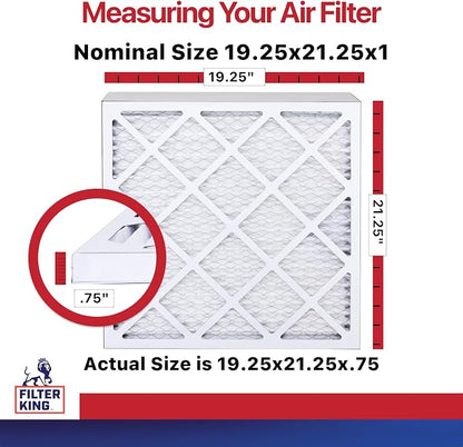Filter King 19.25x21.25x1 Air Filter | 6-PACK | MERV 11 HVAC Pleated A/C - Image 2