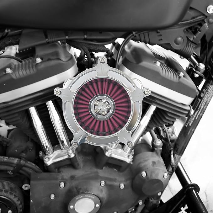 HDBUBALUS Motorcycle CNC Spike Air Cleaner Air Filter Intake System Filter - Image 2