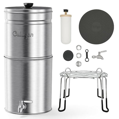 Culligan MaxClear 3 Gallon Gravity Water Filter System, Brushed Stainless-Steel - Image 7