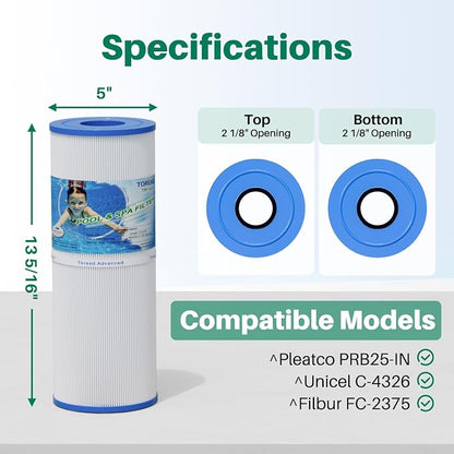 TOREAD Replacement for Spa Filter PRB25-IN, Unicel C-4326, Filbur FC-2375 - Image 2