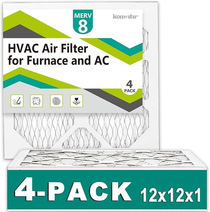 12x12x1 Air Filter MERV 8, HVAC/Furnace AC Filter Replacement, Dust by Komashr