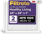 Filtrete 24x24x1 AC Furnace Air Filter, MERV 12, MPR 1500, CERTIFIED asthma & by Filtrete