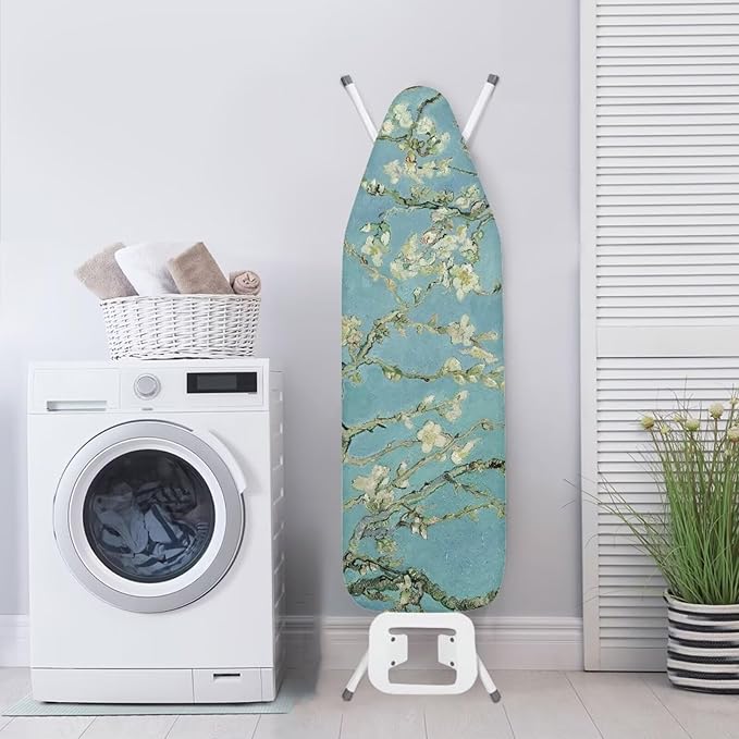 ZCFYGDX William Morris Prints Ironing Board Cover 3 Nylon Buckle Fastening Easy to Install Iron Decor Covers Standard with Elastic Edge Scorch Resistant Protective Covers for Iron Board 15x54 Inch