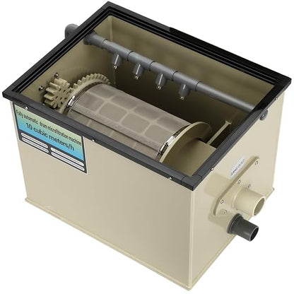 Rotary Drum Filter-3000GPH, 110V-240V High Pressure Cleaning Drum Filter by Lonsge