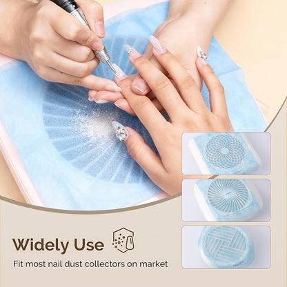 MelodySusie 200 Sheets Nail Dust Collector Filter Paper, Disposable Dust Vacuum - Image 3