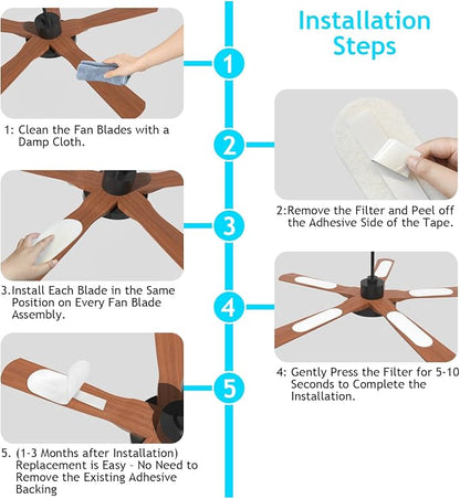 2026 Upgrade 5pcs Ceiling Fan Filters - Image 3