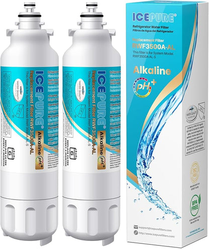 ICEPURE Alkaline ADQ73613401 Refrigerator Water Filter Replacement by ICEPURE