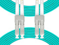 Fibergaga 10M(33ft) OM3 LC to LC Fiber Patch Cable,10GB/40GB Multimode Duplex 50/125µm 2.0mm Fiber Optic Jumper Cords Length Option: 0.5M(1.6ft)-100M(328ft)