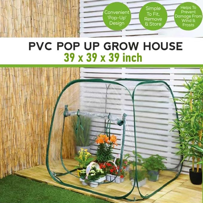 Plant Mini Greenhouse Pop Up Greenhouse Covers, Transparent Freeze Protection - Image 2