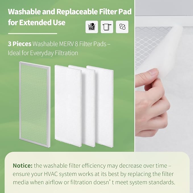 14x30x1 Reusable Air Filter MERV 8 Washable Furnace & AC Filter - Image 4