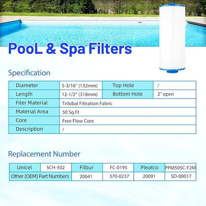 5CH-502 Spa Filter Cartridge Replaces - Image 5