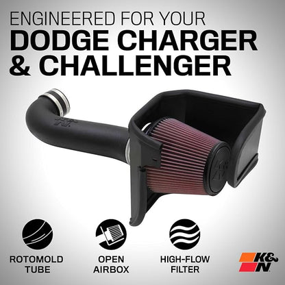 K&N Cold Air Intake System: High-Flow Air Filter, Increase Performance & - Image 2