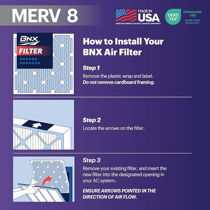 BNX TruFilter 16x25x4 MERV 8 Air Filter 2-Pack - Image 7