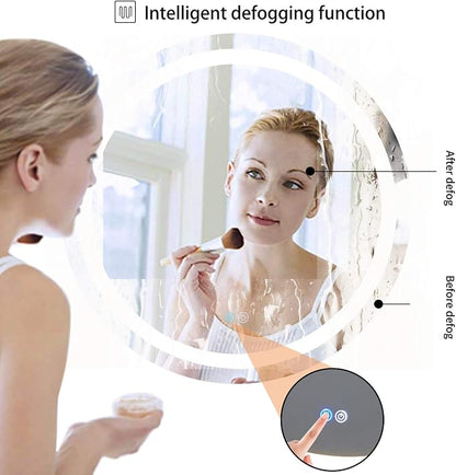 Illuminated Bathroom Mirror 800 x 800 MM Round LED Wall Mounted Vanity Mirror - Image 4