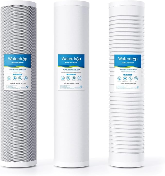 Waterdrop Whole House Water Filter, Carbon Filter and Sediment Filter, by Waterdrop