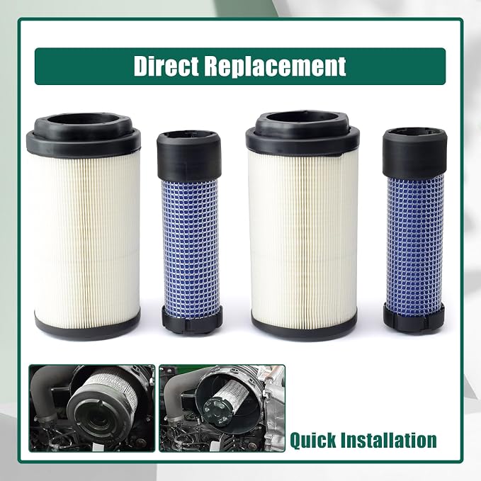YUXIVCNE 2Pcs LVU34503 LVU34504 Primary & Secondary Air Filter Compatible - Image 6