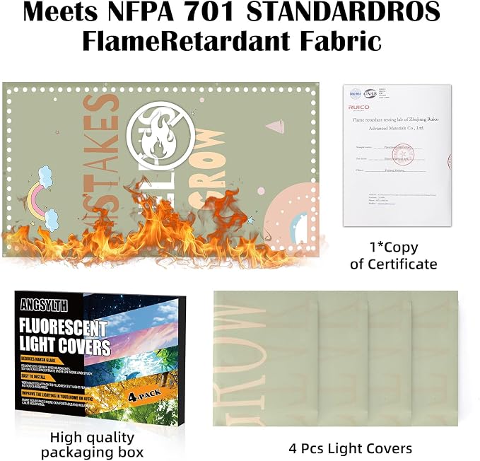 4 Pcs Fluorescent Light Covers - Image 6