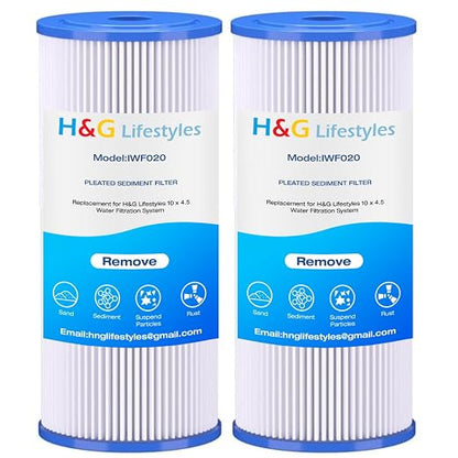 H&G Lifestyles Pleated Sediment Water Filter by HGLifestyles