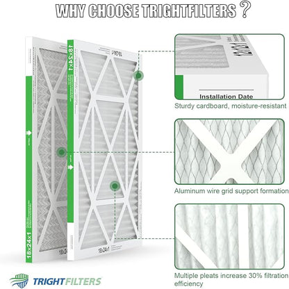 18x24x1 Air Filter 4 Pack, MERV 8 Pleated Dust Defense Air Filters Replacement - Image 4