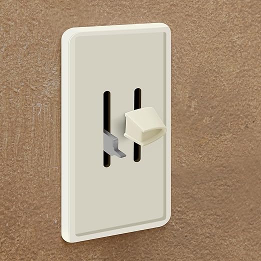 Hoolerry 4 Pcs Dimmer Switch Knob Dimmer Replacement Knob Compatible Replacement Set of Two Split for Compatible with Lutron Skylark Fan Speed & Light Control (Beige)