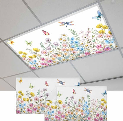 Fluorescent Light Covers for Ceiling Lights Spring Flowers Magnetic Light by Home+L6