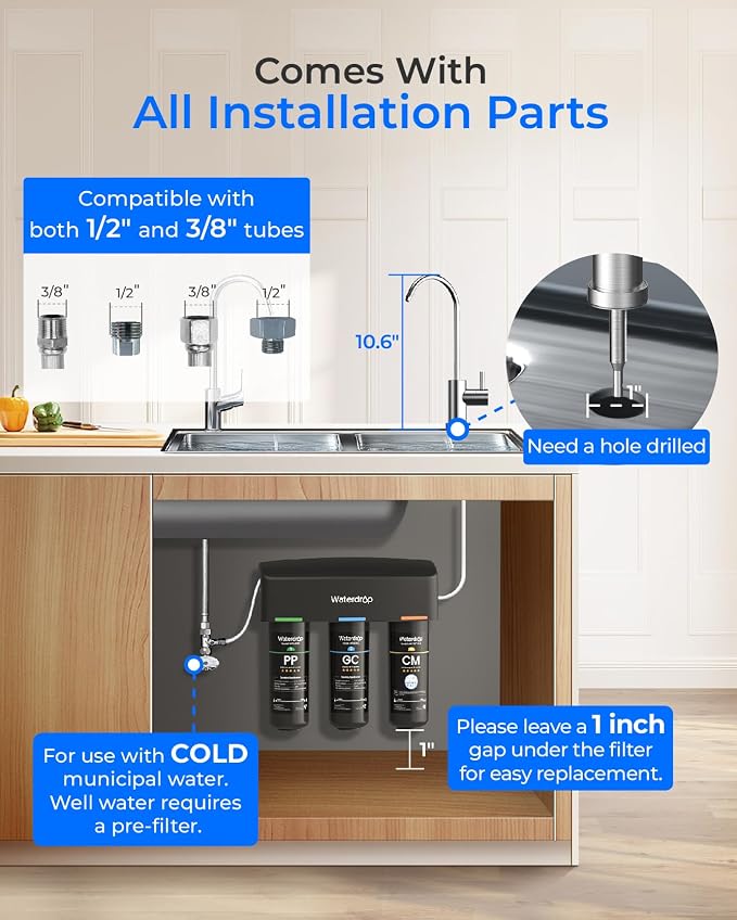 Waterdrop TSB-CM Under Sink Water Filter System Reduce Chloramine, Chlorine - Image 7