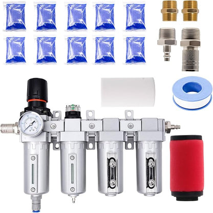 3/4" NPT Industrial Air Dryer for Compressor, 4 Stage Air Drying System by Jeogejin